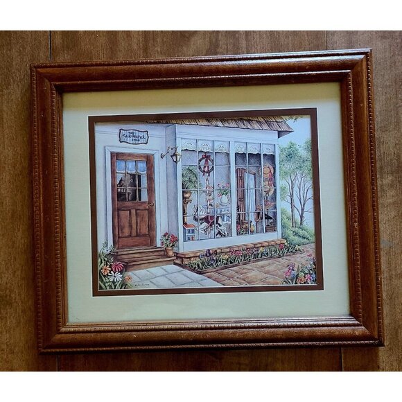 Kay Lamb Shannon "The Carousel Shop"  Framed Matted Color Print 14 x 12 - Picture 2 of 5